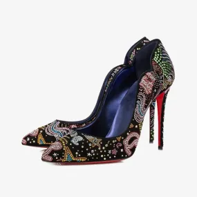 Velvet Pumps with Starlight Embroidery